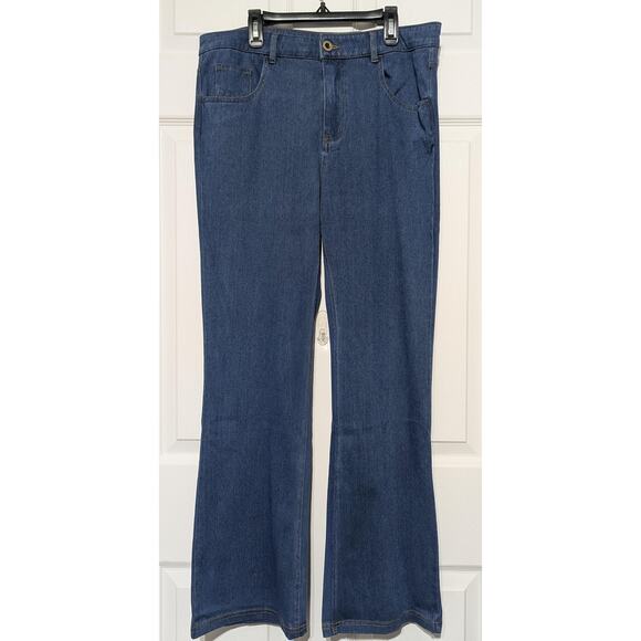 Halara Bootcut Jeans Womens Large Petite Blue Flex Denim Stretch Pockets Casual - Picture 6 of 11
